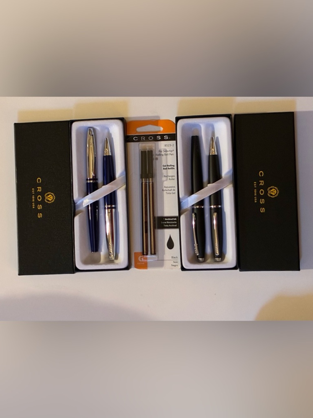 Cross rolling ball pens and 2 refills